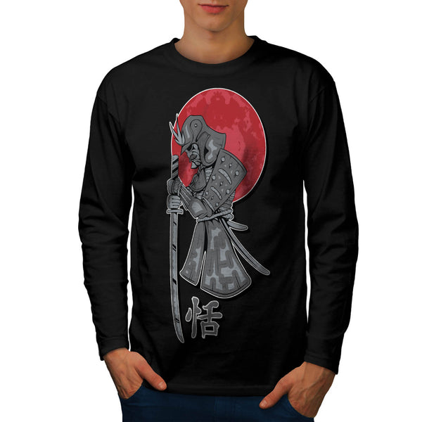 Japan Samurai Sun Mens Long Sleeve T-Shirt