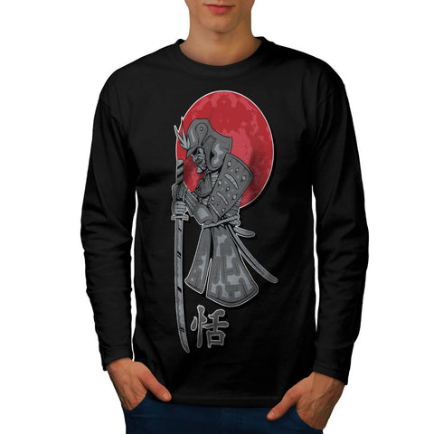 Japan Samurai Sun Mens Long Sleeve T-Shirt
