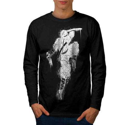 Crazy Shadow Ninja Mens Long Sleeve T-Shirt