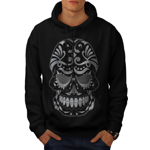 Aztec Skull Face Mens Hoodie