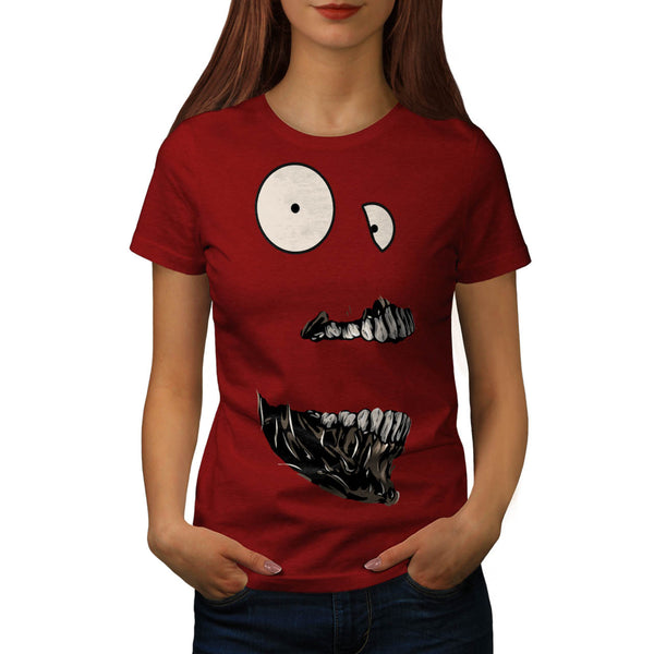 Crazy Freaky Face Womens T-Shirt
