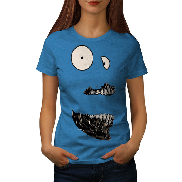 Crazy Freaky Face Womens T-Shirt