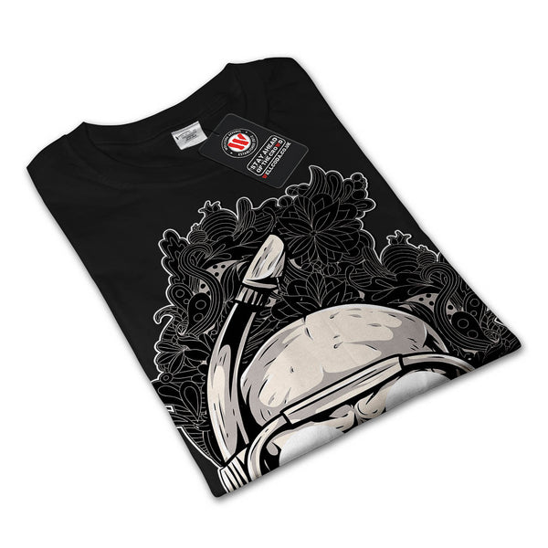 Scuba Skeleton Head Mens Long Sleeve T-Shirt