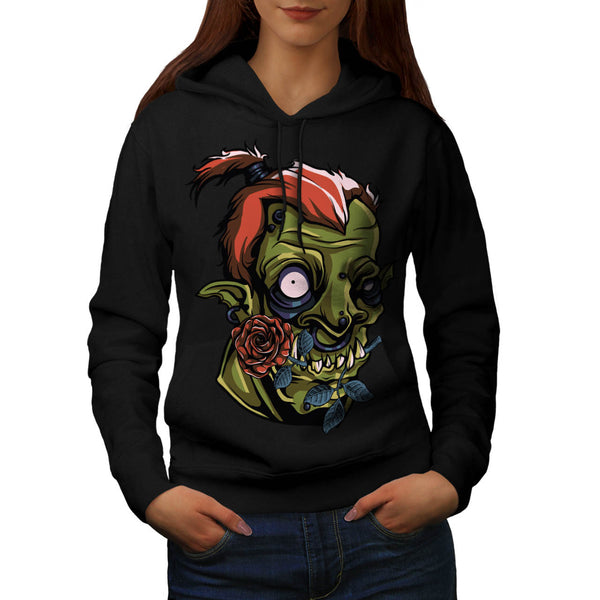 Zombie Romance Rose Womens Hoodie