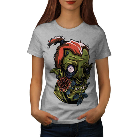 Zombie Romance Rose Womens T-Shirt
