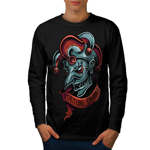 Fortune Favors Joker Mens Long Sleeve T-Shirt