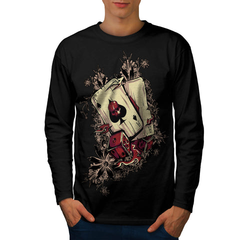 Casino Poker Player Mens Long Sleeve T-Shirt
