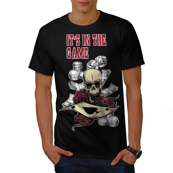 Casino Skull Card Mens T-Shirt