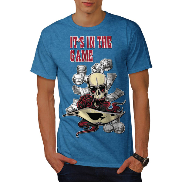 Casino Skull Card Mens T-Shirt