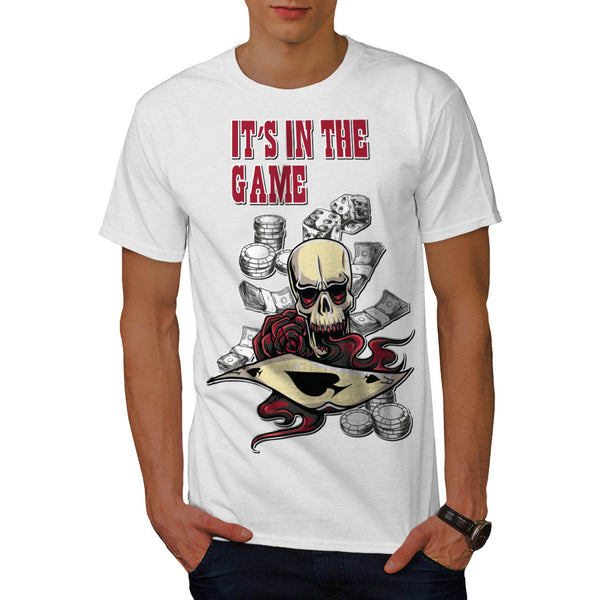 Casino Skull Card Mens T-Shirt