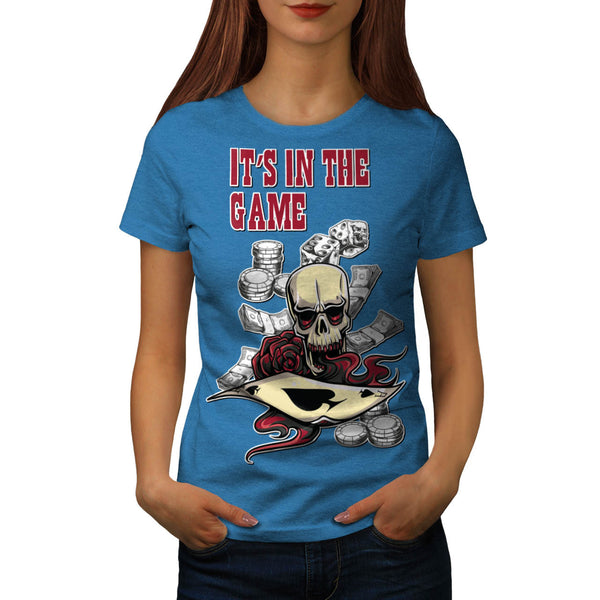Casino Skull Card Womens T-Shirt