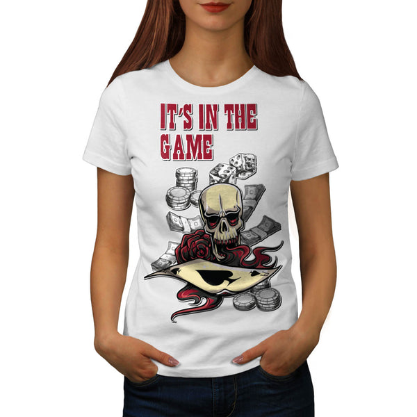 Casino Skull Card Womens T-Shirt