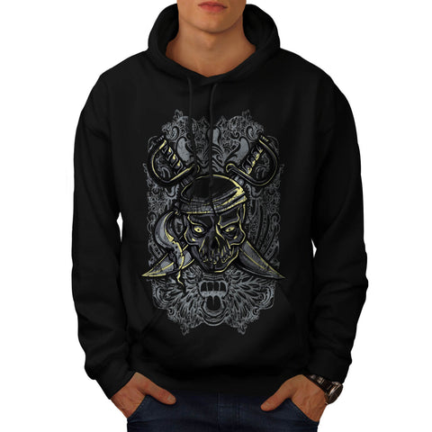 Pirate Skull Ghost Mens Hoodie