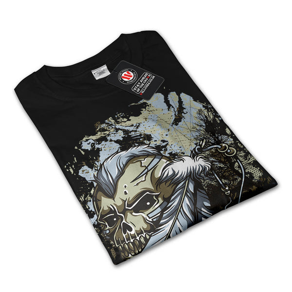 Cursed Death Skull Mens Long Sleeve T-Shirt
