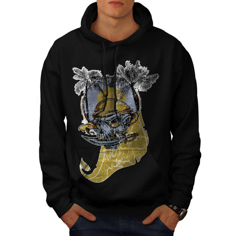 Paradise Death Skull Mens Hoodie