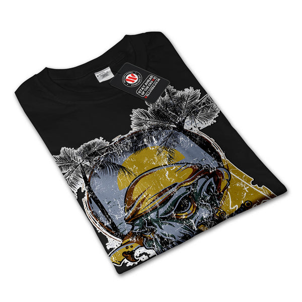 Paradise Death Skull Mens Long Sleeve T-Shirt