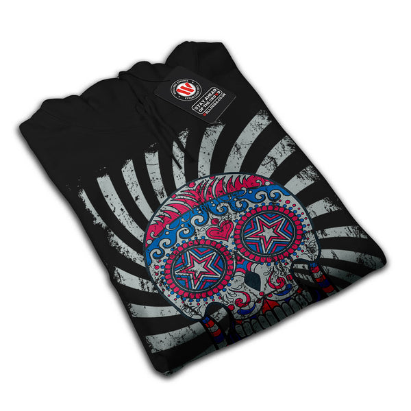 Hypnotic Party Skull Mens Hoodie