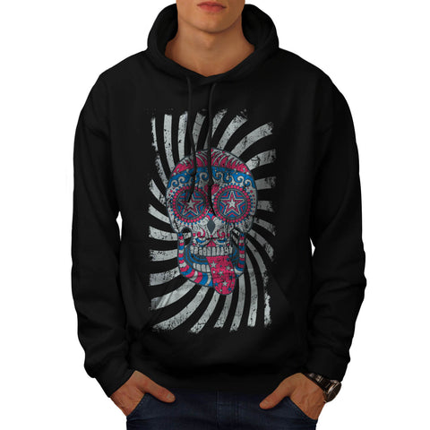 Hypnotic Party Skull Mens Hoodie