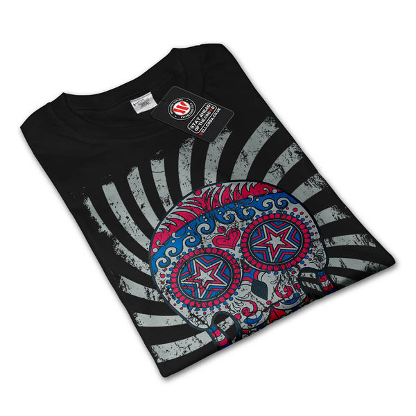 Hypnotic Party Skull Mens Long Sleeve T-Shirt