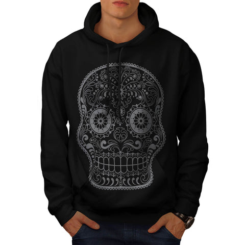 Aztec Print Skull Mens Hoodie