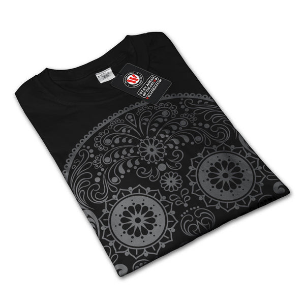 Aztec Print Skull Mens Long Sleeve T-Shirt