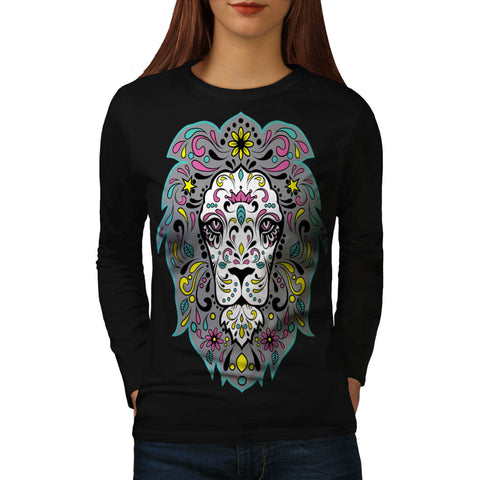 King Of Jungle Lion Womens Long Sleeve T-Shirt