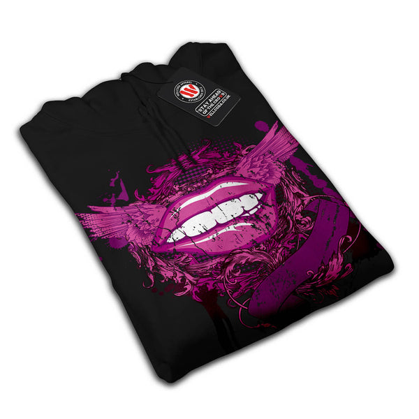 Flying Angel Lips Mens Hoodie