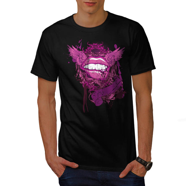Flying Angel Lips Mens T-Shirt
