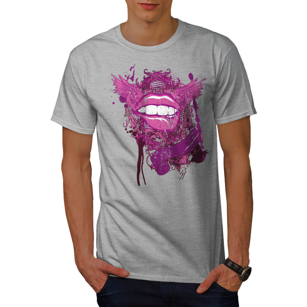 Flying Angel Lips Mens T-Shirt