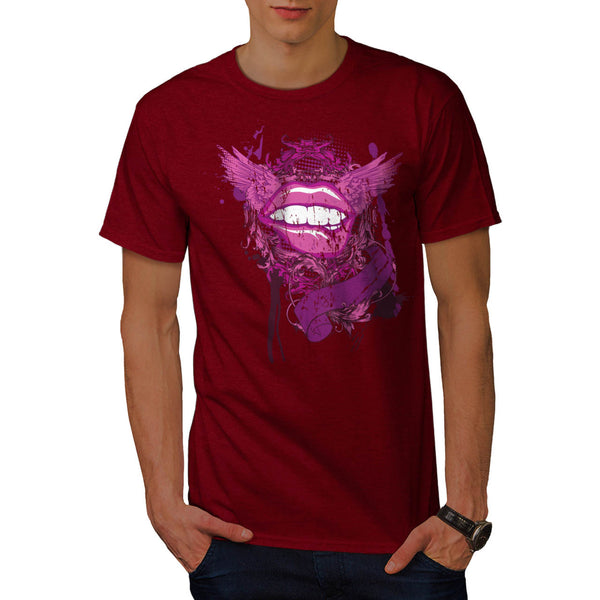 Flying Angel Lips Mens T-Shirt