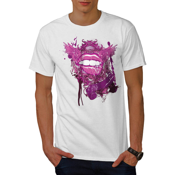Flying Angel Lips Mens T-Shirt
