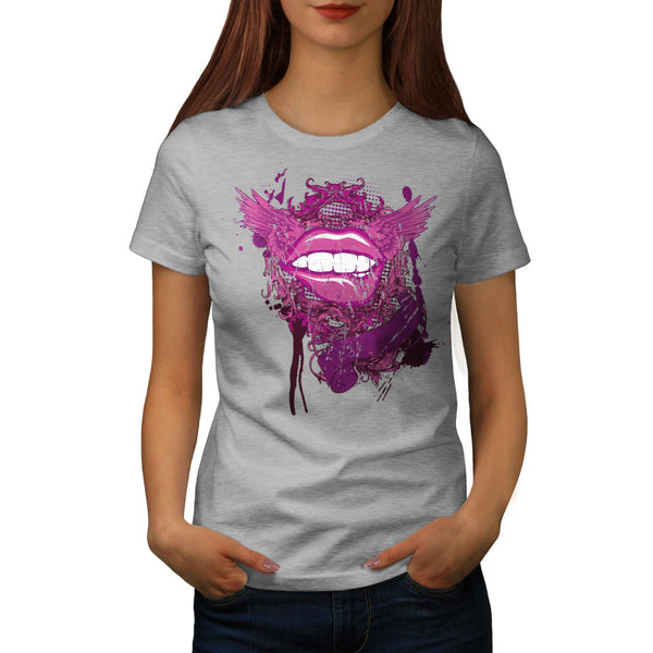 Flying Angel Lips Womens T-Shirt