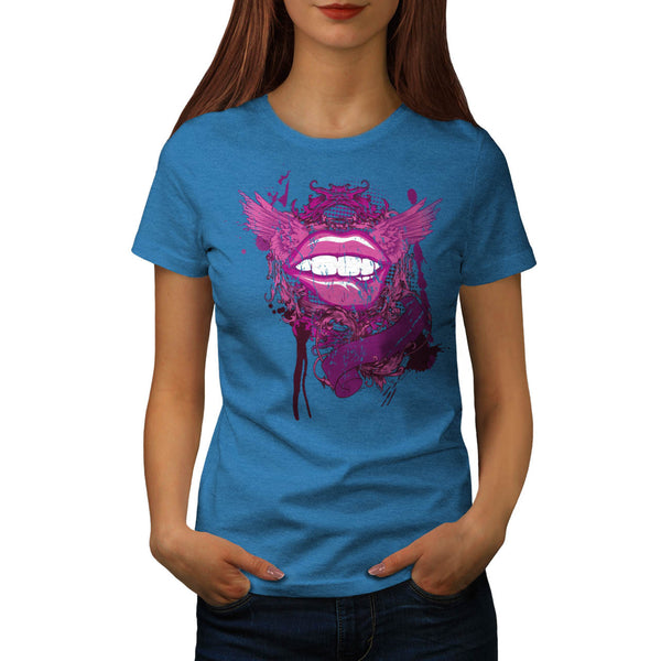 Flying Angel Lips Womens T-Shirt