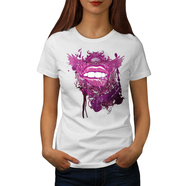 Flying Angel Lips Womens T-Shirt