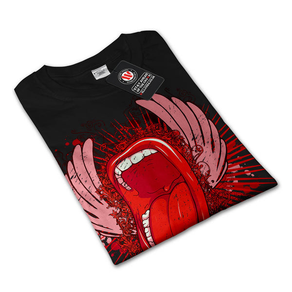 Shout Flying Lips Mens Long Sleeve T-Shirt