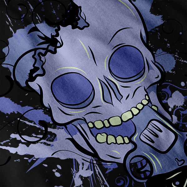 Horror Skull Gun Mens Long Sleeve T-Shirt