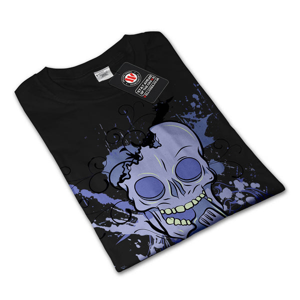 Horror Skull Gun Mens Long Sleeve T-Shirt