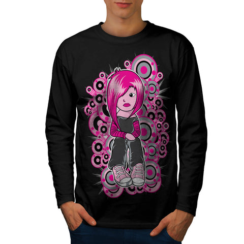 Skate Rock Chick Mens Long Sleeve T-Shirt
