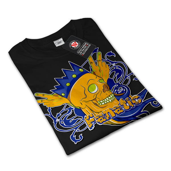 Fanatic Skull Crown Mens Long Sleeve T-Shirt