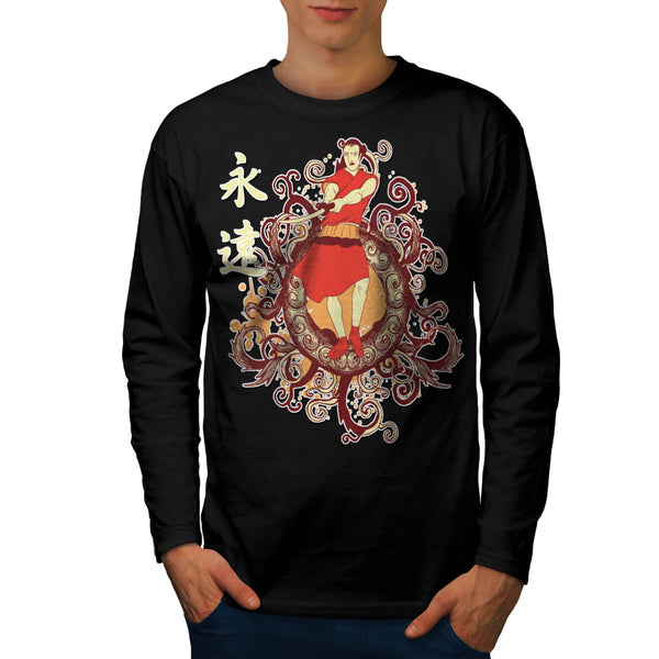 Samurai Warrior Fear Mens Long Sleeve T-Shirt