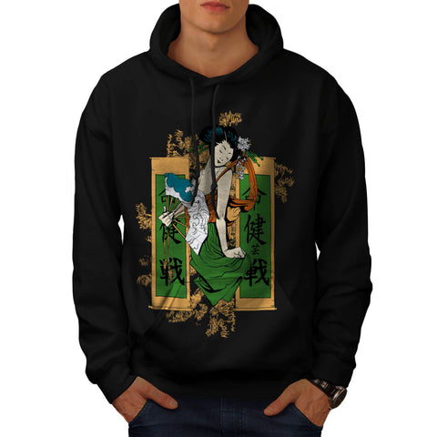 Geisha Lady Japan Mens Hoodie