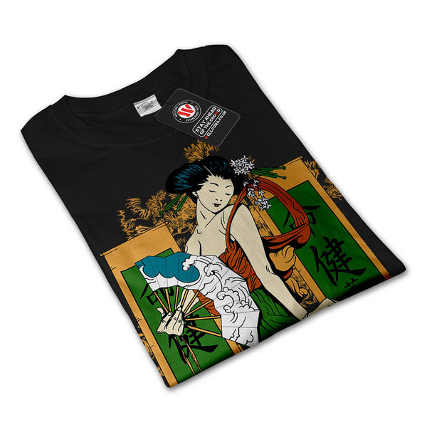 Geisha Lady Japan Mens Long Sleeve T-Shirt