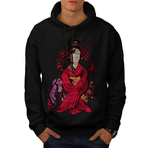 Classic Geisha Doll Mens Hoodie