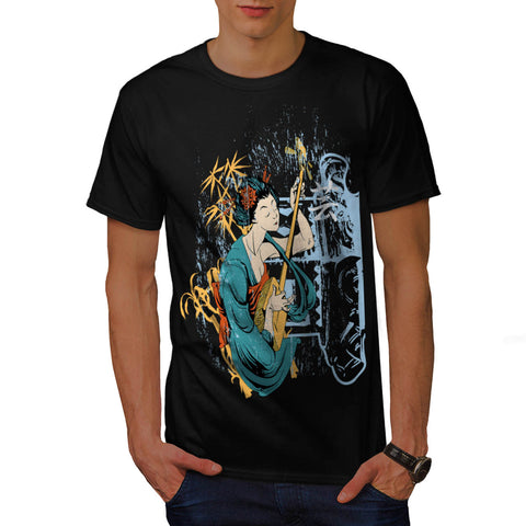 Geisha Music Doll Mens T-Shirt