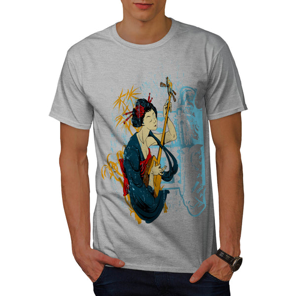 Geisha Music Doll Mens T-Shirt