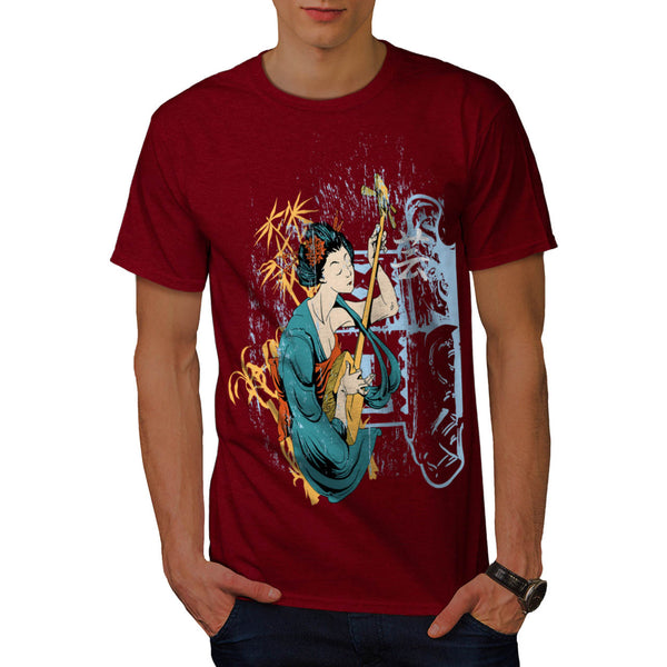 Geisha Music Doll Mens T-Shirt