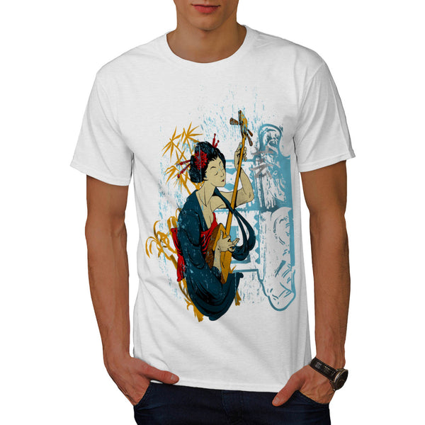 Geisha Music Doll Mens T-Shirt