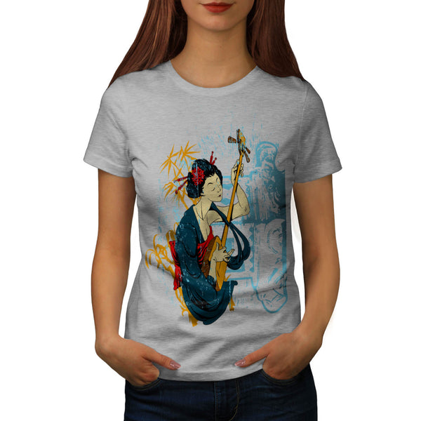 Geisha Music Doll Womens T-Shirt