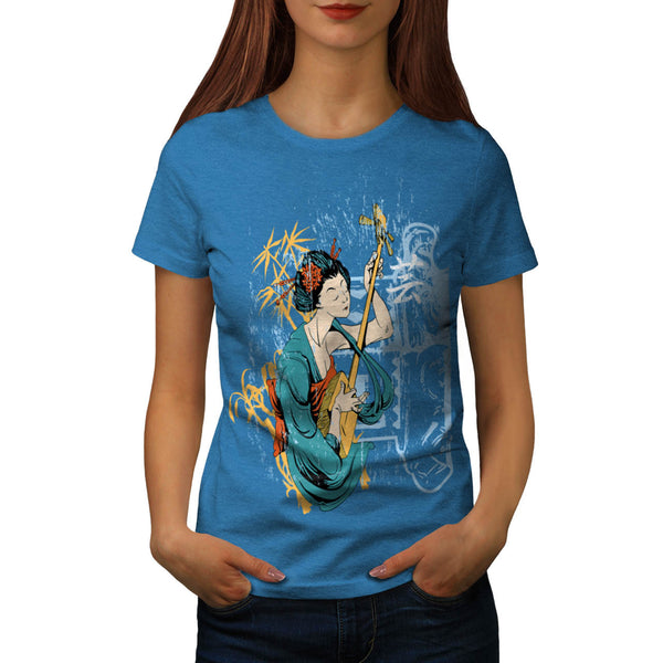 Geisha Music Doll Womens T-Shirt