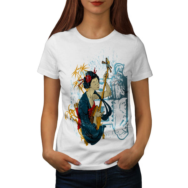 Geisha Music Doll Womens T-Shirt